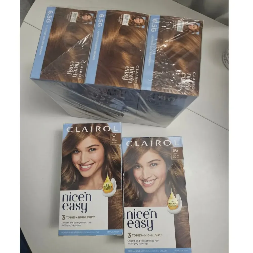 Clairol Nice and Easy Color 6G and 6.5G Bundle of 5 New